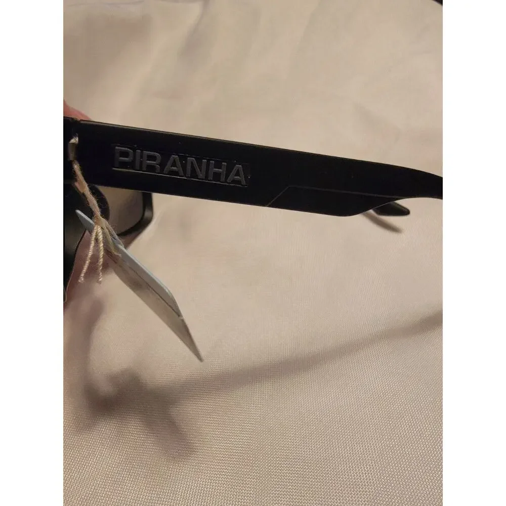 Piranha Premium Sunglasses Black Frames Green Lenses Style # 60140